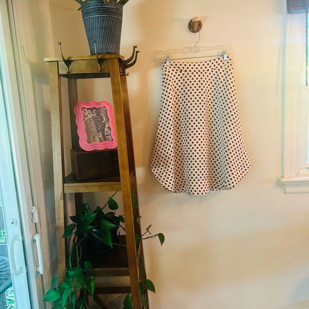 Eva Mendes x New York & Company | Polka Dot A-Line Skirt (Size 6